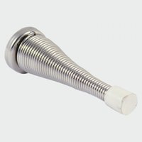 Flexible Spring Door Stopper Chrome Pack of 2