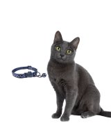 Wonderlust Navy Polka Cat Collar