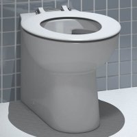 Lecico 350mm Back To Wall Rimless Junior Pan (Blue Ring Seat)