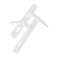 DW Long Backplate Door Handle White 92/210mm