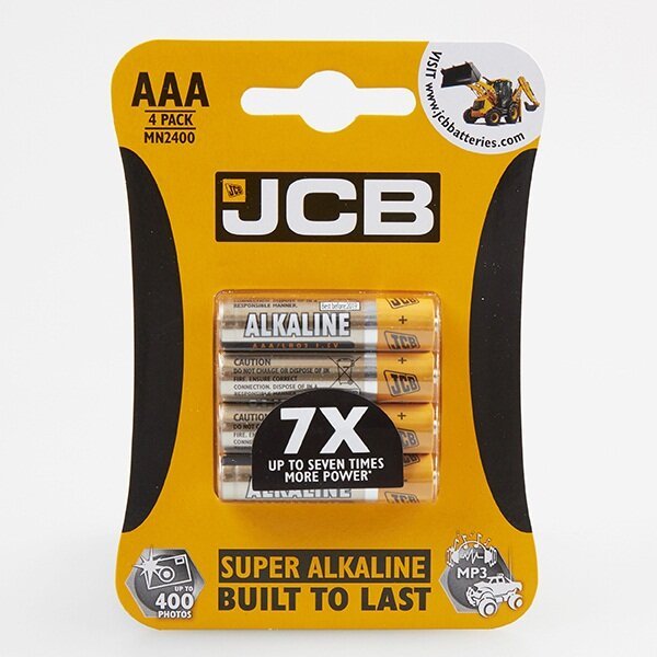 JCB AAA Battery Pack of 4