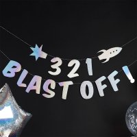 3 2 1 Blast Off Card Banner 2m