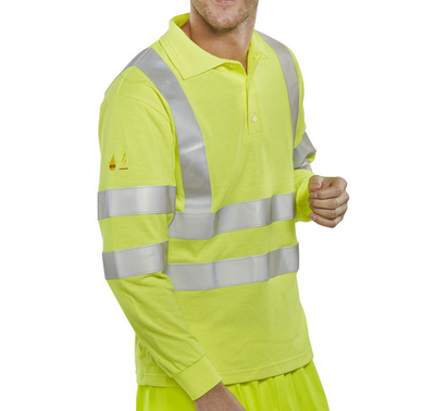 CLICK FR AST Hi Vis Polo Shirt Yellow