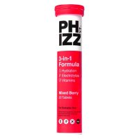 Phizz 3 in 1 Mixed Berry Effervescent Tablets 20's
