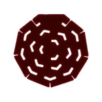 Fooom Urinal Screen Midnight Cherry x 9   (BLACK)