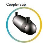 Radius Systems End Cap Black Electrofusion 32mm 16BAR WATER/10BAR GAS PE100 40V 4.0PIN WA1204