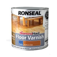 Ronseal Diamond Hard Floor Varnish Medium Oak 2.5L Tin
