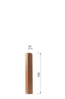 Urbana Glass Oak Newel Base 700mm
