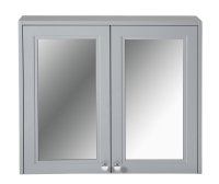 MERRION 900mm MIRROR CABINET SLATE GREY.