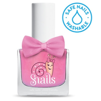 Bright pink kids-safe nail polish that washes off with soap and water.