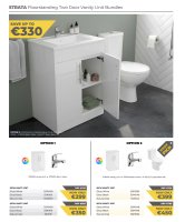 STRATA FLOORSTANDING 60CM TWO DOOR VANITY UNIT OAK & BASIN + STRATA BASIN MIXER CHROME + SELECT BIB RIMLESS CLOSE COUPLED OPEN BACK WC SET - PP SEAT & FITTINGS