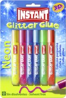 Instant Glitter Glue Pens - Neon (6)