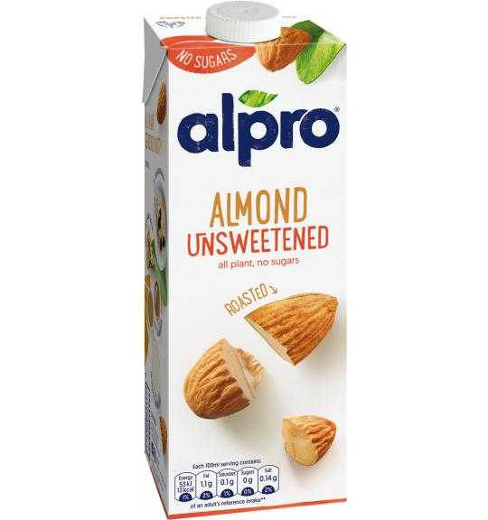 Alpro Milk Almond Roasted Unsweetened X 8 X 1L cnfoods