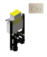 SMALL FASTFIX FRAME FOR WALL HUNG WC CIRCLE FASCIA PLATE BRUSHED NICKEL