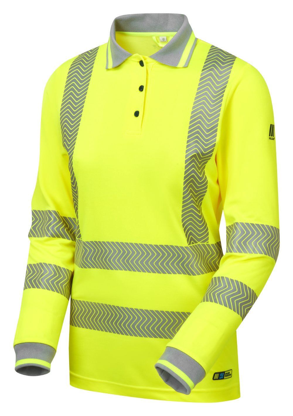 PULSAR&reg; LIFE Women's Hi-Vis Long Sleeve Yellow Polo Shirt