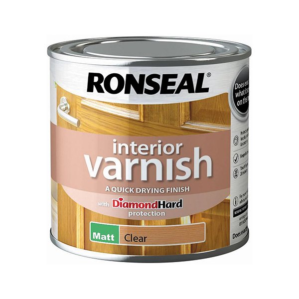 Ronseal Interior Varnish - Clear - Matt - 250ml