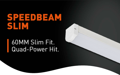 60MM Slim & Quad-Power =🆕SPEEDBEAM SLIM LED Batten