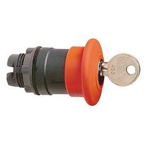 E-Stop, Key Reset, Red 40mm Mushroom Head