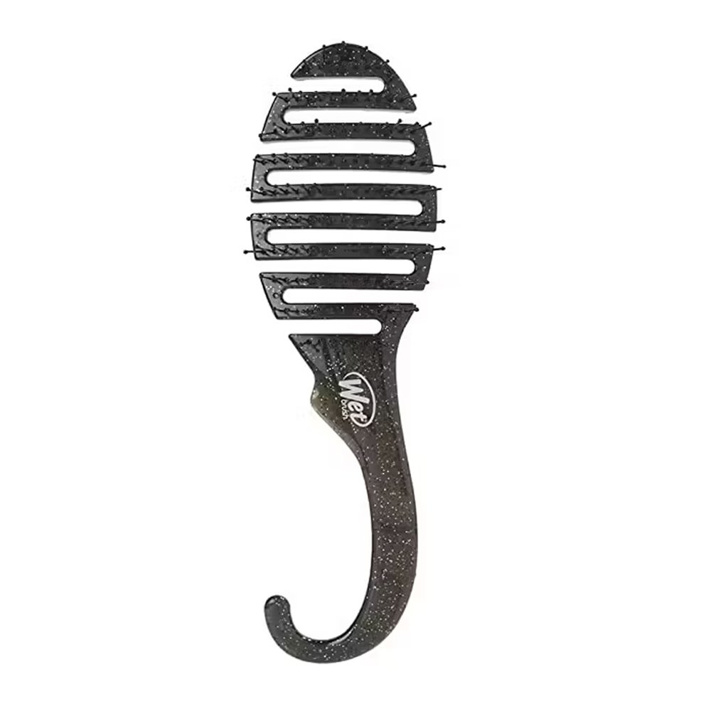 Wet Brush Shower Detangler Black Glitter