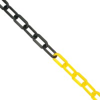 25M YELLOW/BLACK 8MM PLASTIC CHAIN