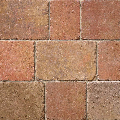 Bradstone Woburn Rumbled 134x134x50 Autumn Block Paving Pack 40730 (1m2)