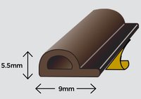 Exitex Self Adhesive P Strip Brown 5 Metre