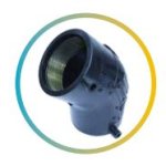 Radius Systems Elbow Black Electrofusion 160x45 Degree 16BAR WATER/10BAR GAS PE100 40V 4.0PIN WA3322