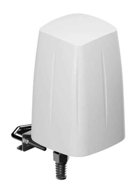 Teltonika PR1ICC60 outdoor antenna mounted on mast for RUT9-series router