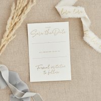 Gold Foiled Wedding Save The Date - Pack of 20