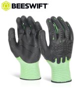 Glovezilla Cut Resistant Fully Coated Impact Glove Green 