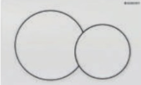 GEBRIT ALPHA01 ACTUATOR PLATE FOR DUAL FLUSH - ROUND WHITE ALPINE 