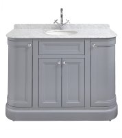 MERRION 1200mm VANITY UNIT SLATE GREY C/W MARBLE WORKTOP & UNDERCOUNTER BASIN