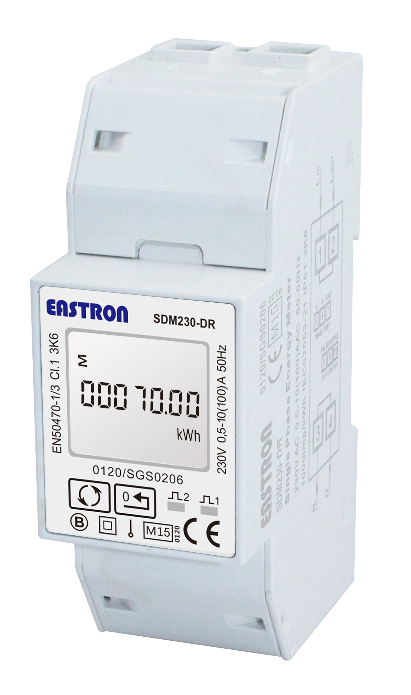 100A Din Rail Mounted Single Phase kWh Meter DR21002MOD In Stock