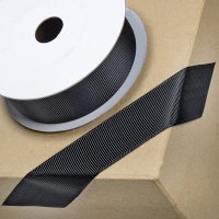 Grosgrain Ribbon Black - 38mm x 10m