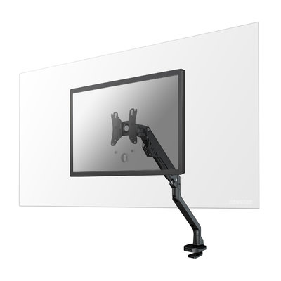 The NS-PLXPROTECT1 is a transparent screen for 1 flat screen, offering distance protection within the workspace &ndash; Transparent acrylic | PLXPROTECT by Newstar is registered as EU-Design patent |
