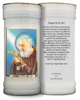 Pillar Candle - Saint Pio   (8695/PIO)