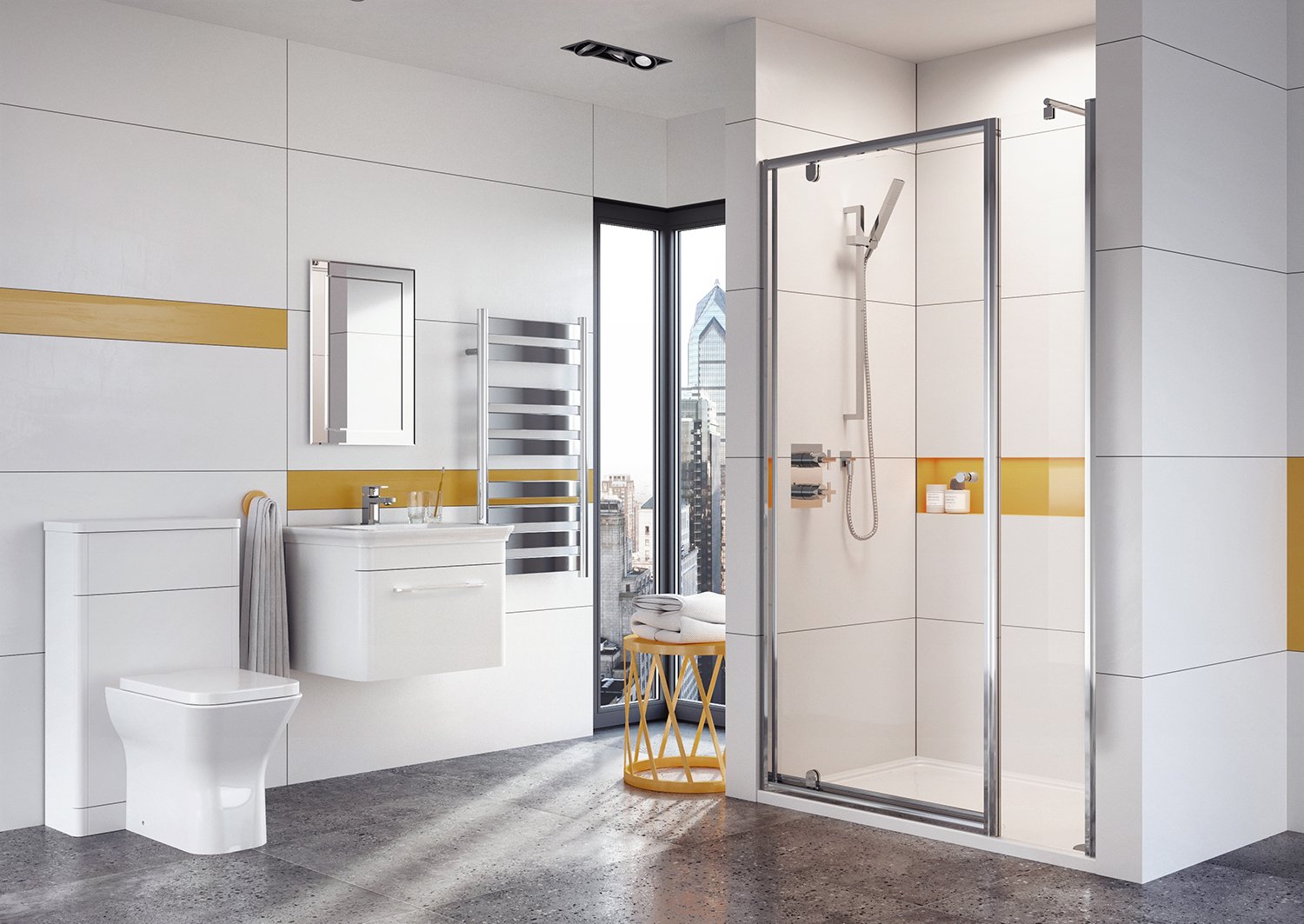 Tucker French 6 Pivot Door 800mm
