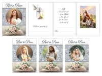 Mass Card/4 Designs/Double Fold/Silver Foil   (21909)