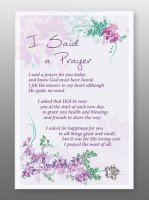 Glass Plaque - I Said A Prayer   (32408)