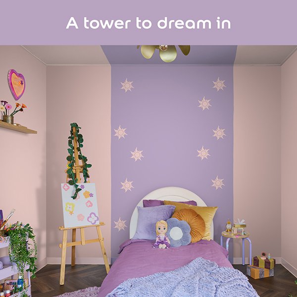 Kids Bedroom painted in Dulux Easycare Tangled Enchanted Dream