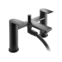 Tucker French Keal Bath Shower Mixer Tap + Kit (Two Taphole) Black
