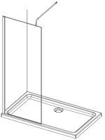 CASANUOVA WET ROOM T-PIECE FOR END PANEL