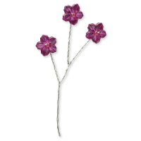 Pearlised Daisy On Stem Fuchsia Dia.10mm -  Pack of 36