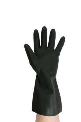 BLACK HEAVY WEIGHT RUBBER GLOVES