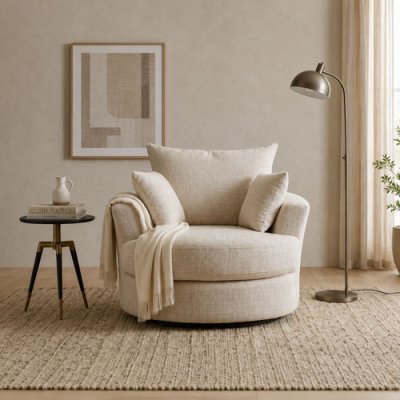 Vito Swivel Chair - Beige