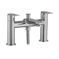 Tucker French Bursea Bath Shower Mixer Tap + Kit (Two Taphole) Chrome