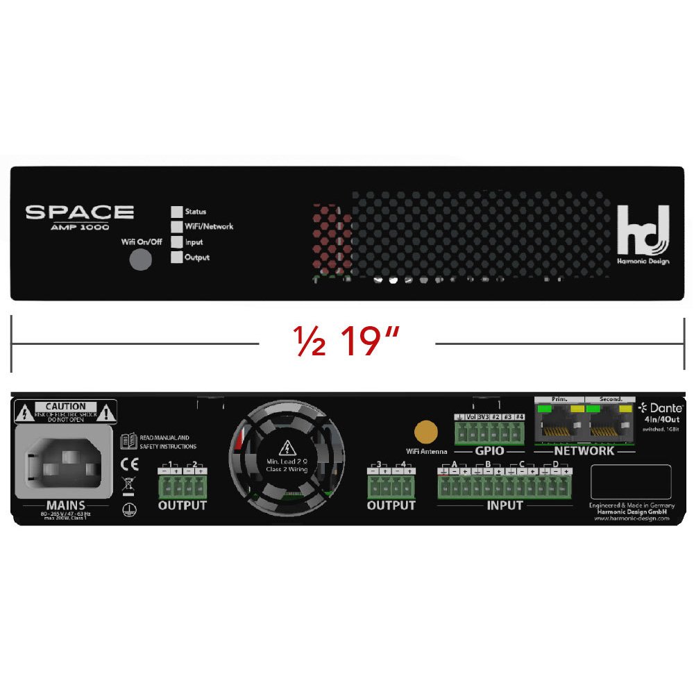 Harmonic Design SpaceAmp 500 - 4 x 125w at 4 Ohm 