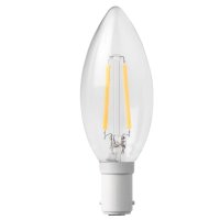 LED Filament Candle Lamp 2W SBC Clear 