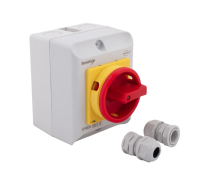 Diversitech Isolator Switch - 4 Pole - 32A Small Inc. Cable Glands X 2