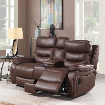 Noble 2 Seater Electric Recliner with Speakers - Chocolate